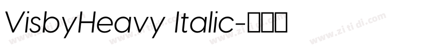 VisbyHeavy Italic字体转换